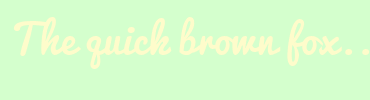 Image with Font Color FEFCCB and Background Color D4FFCD